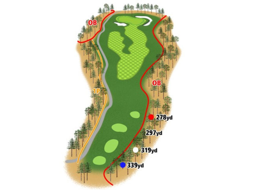 ホール１６の案内図